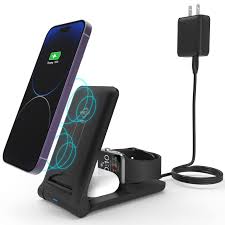 Klip Xtreme - Charging stand / battery charger - 15 Watt - 24 pin USB-C - Cellular phone / Wireless earbuds / Apple AirPods / Apple Watch - Wireless - Para Smartphones - 3 in 1 foldable