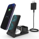 Klip Xtreme - Charging stand / battery charger - 15 Watt - 24 pin USB-C - Cellular phone / Wireless earbuds / Apple AirPods / Apple Watch - Wireless - Para Smartphones - 3 in 1 foldable
