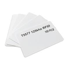 T5577-Meikuler T5577 Tarjeta inteligente de identificación de reescritura grabable 125khz Tarjeta de chip de acceso RFID de PVC blanco en blanco (100 piezas)
