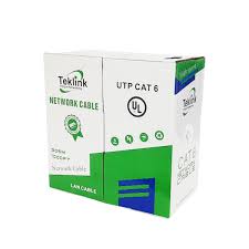 CABLE UTP TEKLINK CAT6 - INTERIOR 24AWG - 305M 100%  COBRE - UL & ETL - AZUL