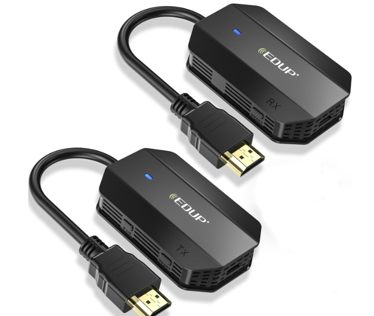 Transmisor y receptor HDMI inalámbrico EDUP, kit de extensor HDMI inalámbrico, Plug & Play, 164.0 ft/165 pies de largo alcance