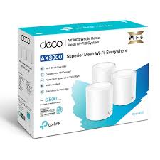 TP-LINK Deco X50 - Sistema Wi-Fi - (3 enrutadores) - hasta 6500 pies cuadrados - malla 1GbE - Wi-Fi 6 - Doble banda