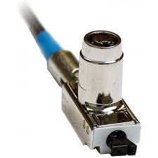 Noble Locks TZ04T Compact Wedge Lock with Barrel Key - Kit de bloqueo para portátiles - plata - 1.8 m