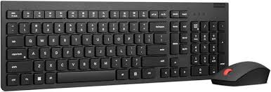 Lenovo - Keyboard and mouse set - Wired - Combo Keyboard Mouse Gen2 Blac