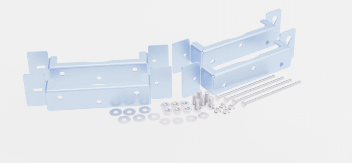 GBPMOUNT -Montaje Galvanizado para Instalar en Poste Gabinetes con Iniciales GBP