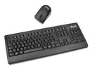 Klip Xtreme - Keyboard and mouse set - Spanish (Latin American) - Wireless - 2.4 GHz / Bluetooth - Black - Ultraergonomic