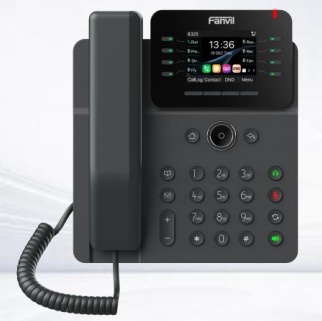 FANVIL Teléfono Comercial V62W Prime - Wi-Fi integrado de 2,4 GHz/5 GHz, compatible con Wi-Fi 6- 2 puertos Gigabit, PoE integrado