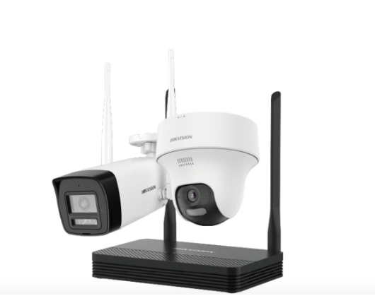 KIT CCTV WIFI Bullet +Turret PT Interior 2MP mic/speak Incluye NVS  4CH/MicroSD Max 512GB