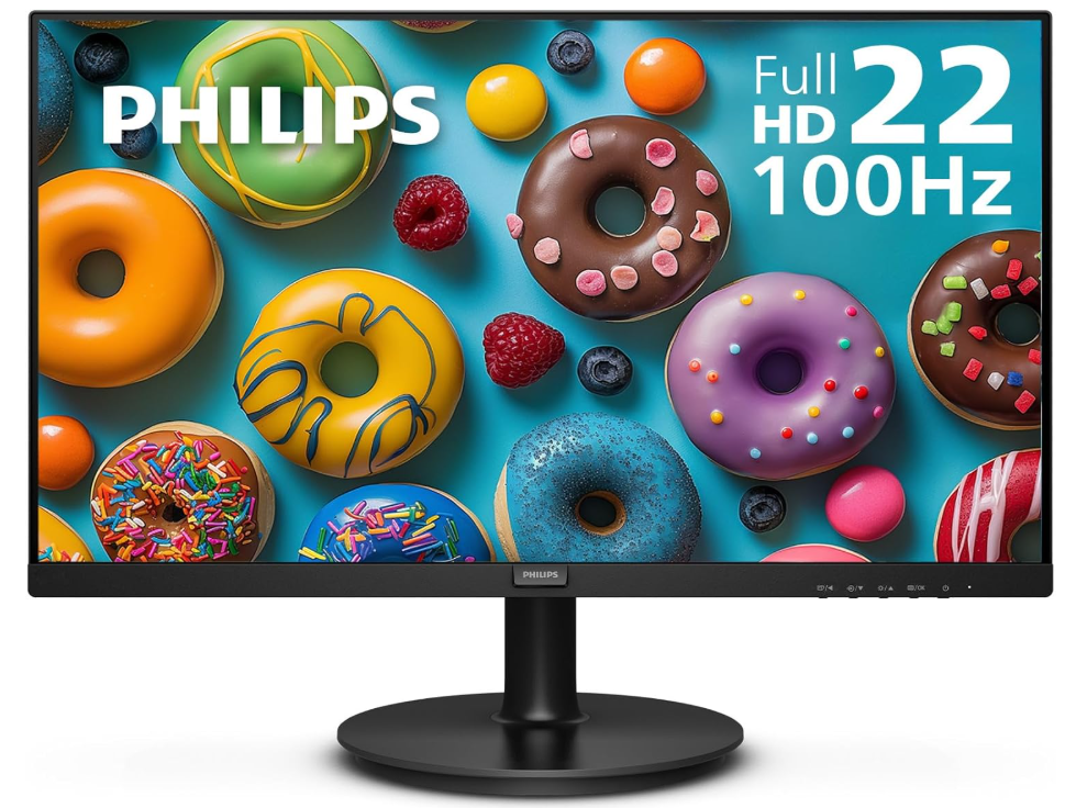 221V8LB -Philips 221V8LB Monitor Full HD de 22 pulgadas (1920 x 1080), frecuencia de actualización de 100 Hz, VESA, HDMI x1, VGA x1, modo LowBlue