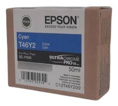 Epson T46Y - 50 ml - cián - original - cartucho de tinta - para SureColor P900