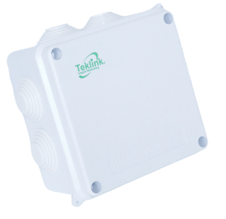 CP10105 - CAJA PLEXO TEKLINK 10X10X7 CM ABS GRIS IP65 4 X 4 IK08 CON CONOS O SIN CONOS CP10105