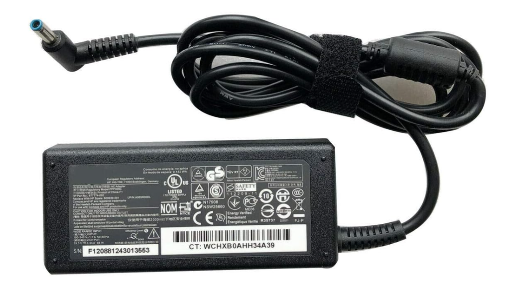 Cargador para HP ProBook 450 G7 de 65 watts en espiga redonda fina HP original  12 meses de garantía.