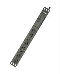 LTK-PDU08H20R-PDU 8 tomas 5-20R 125VAC/20A horizontal disyuntor circuito hidraulico c/cable 3mts 5-20P