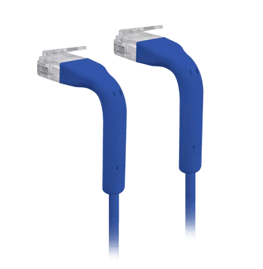 U-Cable-Patch-0.3M-RJ45-BL-/UniFi Patch Cable-Ultra-thin patch cable with GbE support and flexible, bendable boots for enhanced installation versatility.