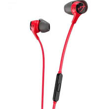HyperX Cloud Earbuds II - Auriculares internos con micro - en oreja - cableado - conector de 3,5 mm - rojo