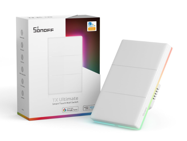Sonoff T5-3C-120 Interruptor de pared Smart Touch WIFI - 3 bandas - 1 vía