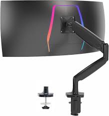VIVO Soporte de escritorio para brazo de monitor único, compatible con pantallas de hasta 32 pulgadas regulares y 38 pulgadas ultraanchas