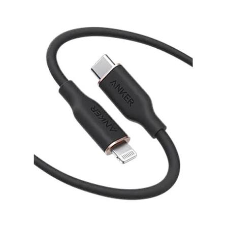 Anker - PowerLine III Flow USB-C with Lightning Connector 3ft Black