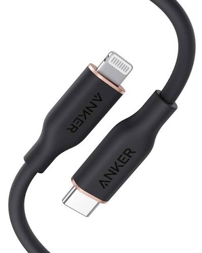Anker - PowerLine III Flow USB-C with Lightning Connector 6ft Black