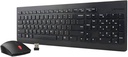Lenovo - Keyboard - Wireless - Spanish - Bluetooth - Ergonomic Design - All black