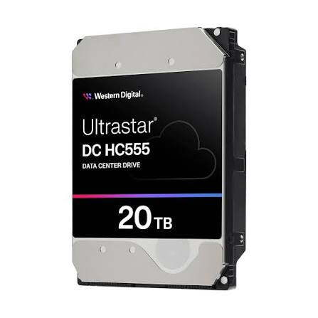 Western Digital WD Ultrastar DC H555 - Hard drive - Internal hard drive - 20 TB - 3.5" - 7200 rpm - SATA