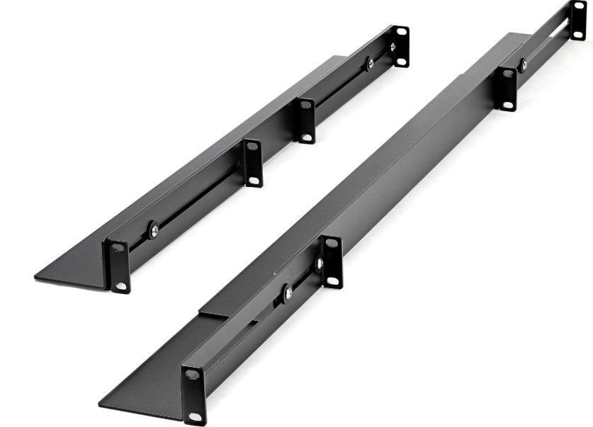 UNIRAILS1UB - StarTech Rieles para rack de 4 postes 1U, 19 pulgadas, 24-36 pulgadas, 200 libras/90kg, acero laminado en frío, negro