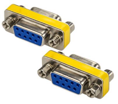 160601 - CONECTOR UNION HEMBRA DB9 RS232 METAL PLATEADO CONNECTOR DB9 FEMALE TO FEMALE