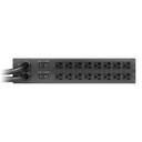 APC NetShelter - Conmutador de transferencia automática (montaje en bastidor) - CA 120 V - 2880 VA - 1 fase - USB, Ethernet 10/100/1000 - input: alimentación NEMA L5-30P 24A - conectores de salida: 16 (NEMA 5-20R 16A) - 2U - 2.44 m cable - negro