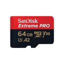 SanDisk - Flash memory card - Extreme PRO microSD UHS-I 64G
