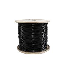 Metro de cable de fibra optica monomodo- 9/125, 12 hilos, interior/exterior, chaqueta negra