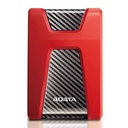 ADATA DashDrive Durable HD650 - Disco duro - 1 TB - externo (portátil) - 2.5" - USB 3.1 - rojo