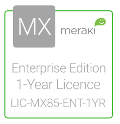 LIC-MX85-ENT-1Y - LA CISCO MERAKI 1YR MX85 ENT SLIC LICS AND SUP