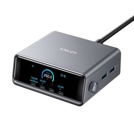 Anker Prime - Battery charger - Lithium ion - Para Universal - 250W 6 Ports GaNPrime Dark Gra