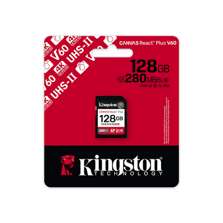 Kingston - Flash memory card - SD Memory Card - 128GB Canvas React Plus