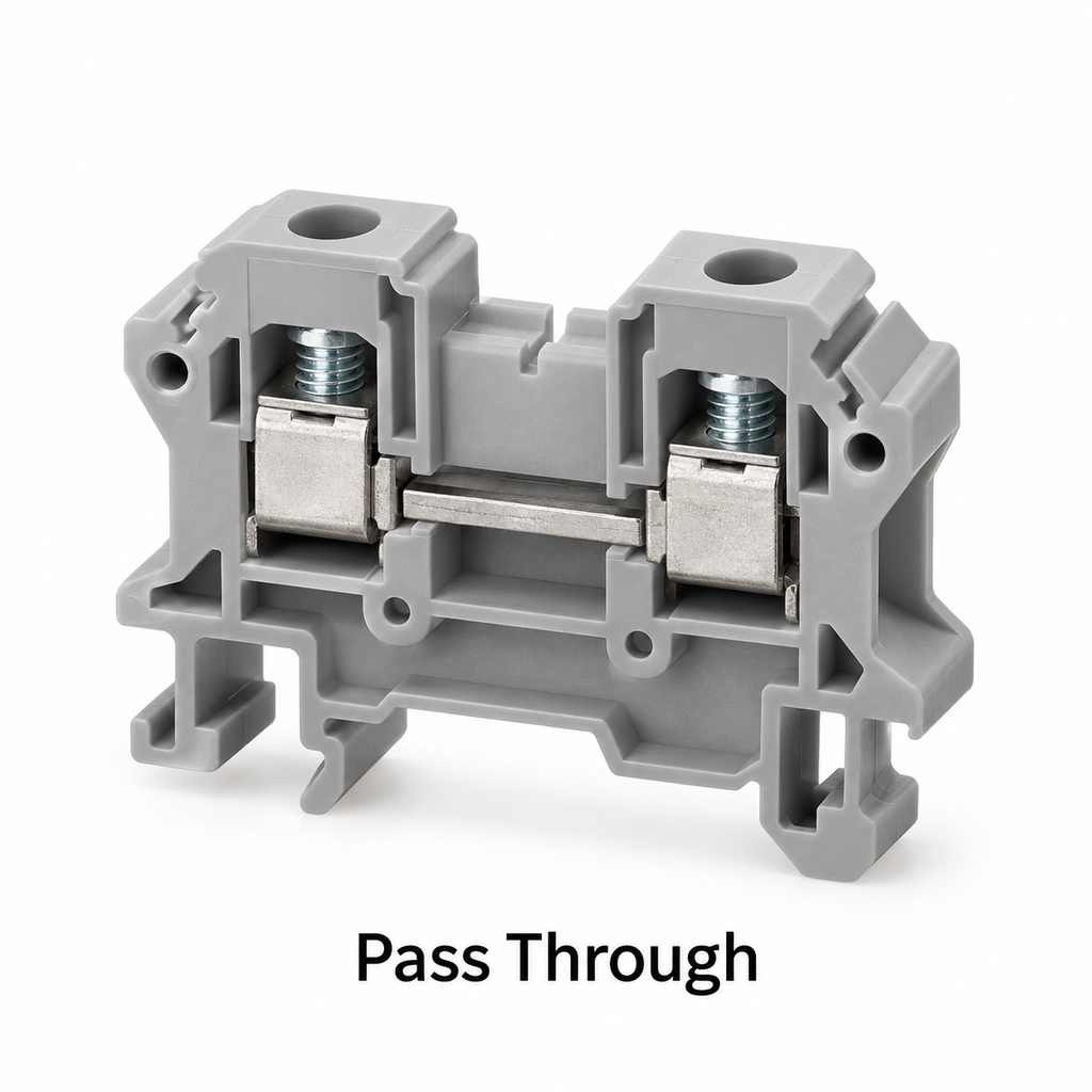 Pass Through — Bornera eléctrica de paso