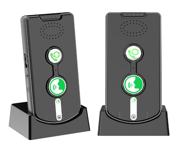 Intercomunicador de 2 vías para el hogar, sistema de intercomunicación inalámbrico portátil para casa con 5 niveles de volumen y ajuste de tonos de llamada recargable para hospital, hotel, oficina