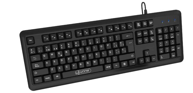 UNNO TECLADO CON CABLE WORKSPACE KEY | ESPAÑOL KB6702BK