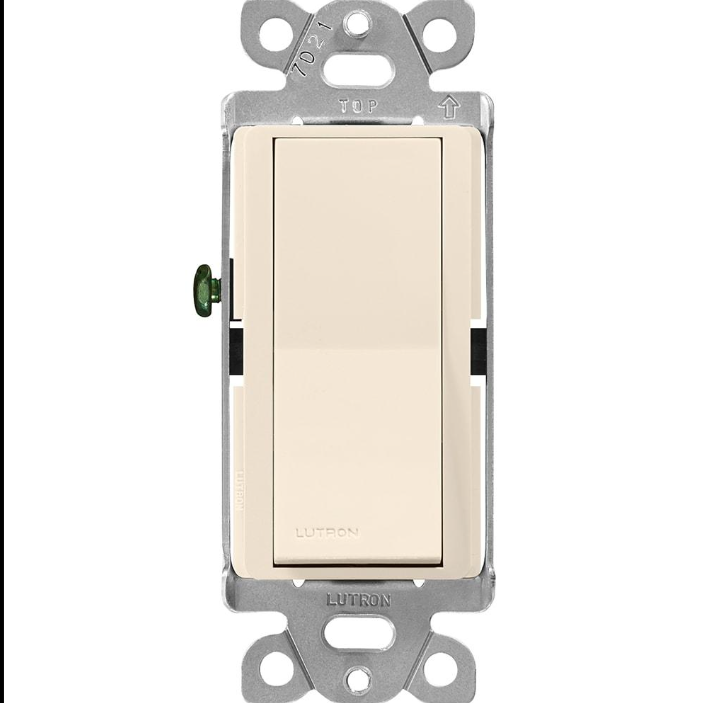 Lutron CA-1PS-LA – Claro Single Pole Switch Light Almond