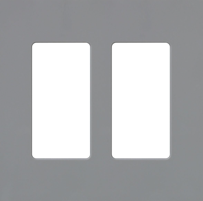 Lutron CW-2-GR – Claro 2-Gang Wallplate Gray