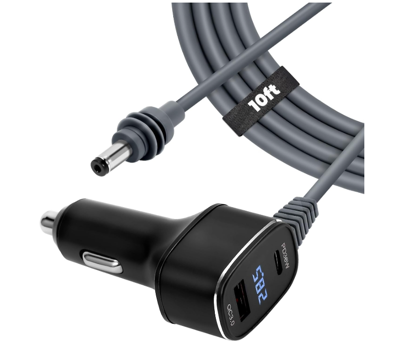 Starlink - Mini adaptador para automóvil, Starlink Mini Cable 3 en 1, adaptador de 12 V-24 V, cable de alimentación CC con pantalla digital, fuente de alimentación impermeable de 18 awg para camiones, autobuses, barcos (10 pies)