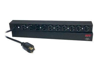 [AP9564] APC Basic Rack-Mount PDU - Unidad de distribución de alimentación (montaje en bastidor) - CA 120 V - 2.4 kW - input: NEMA L5-20 - conectores de salida: 10 (NEMA 5-20) - 1U - 19" - 3.7 m - negro - para P/N: AR109SH4, SCL400RMJ1U, SCL500RMI1UC, SCL500RMI1UNC, SMTL1000RMI2UC, SMTL750RMI2UC