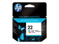[C9352AL] HP 22 - 5 ml - color (cian, magenta, amarillo) - original - cartucho de tinta - para Deskjet F2149, F2179, F2185, F2210, F2224, F2240, F2288, F2290, F375; Officejet 56XX