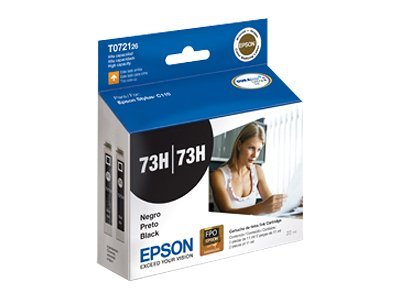 [T072126-AL] Epson 73H - Paquete de 2 - gran capacidad - negro - original - cartucho de tinta - para Stylus C110