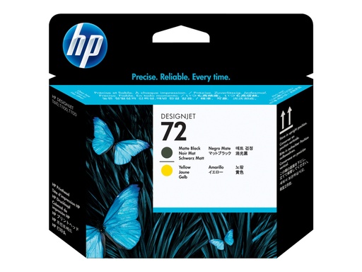 [C9384A] HP 72 - Amarillo, negro mate - cabezal de impresión - para DesignJet HD Pro MFP, SD Pro MFP, T1100, T1120, T1200, T1300, T2300, T770, T790, T795