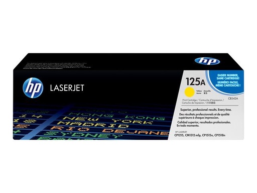 [CB542A] HP 125A - Amarillo - original - LaserJet - cartucho de tóner (CB542A) - para Color LaserJet CM1312 MFP, CM1312nfi MFP, CP1215, CP1515n, CP1518ni