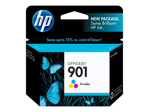 [CC656AL] HP 901 - 9 ml - color (cian, magenta, amarillo) - original - cartucho de tinta - para Officejet 4500, 4500 G510, J4524, J4525, J4535, J4540, J4550, J4580, J4585, J4660, J4680