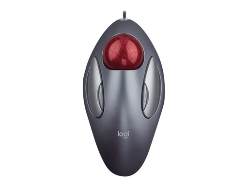 [910-000806] Logitech Trackman Marble - Bola de seguimiento - diestro y zurdo - óptico - 4 botones - cableado - PS/2, USB - gris oscuro