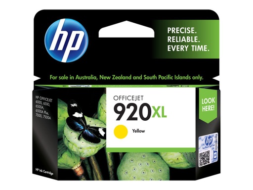 [CD974AL] HP 920XL - 6 ml - Alto rendimiento - amarillo - original - cartucho de tinta - para Officejet 4500 G510, 6000, 6000 E609, 6500, 6500 E709, 6500A E710, 7000 E809, 7500