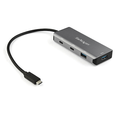 [HB31C2A2CB] StarTech.com 4 Port USB C Hub - 2x USB A & 2x USB-C SuperSpeed 10Gbps - USB Bus Powered Type-C 3.2 Gen 2 Adapter Hub - 9.8" (25cm) Cable (HB31C2A2CB) - Hub - 2 x USB-C + 2 x USB 3.1 Gen 2 - sobremesa - para P/N: PEXUSB321C