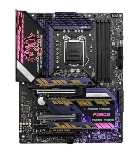 [MPGZ590GAMINGFORCE] MSI MPG Z590 GAMING FORCE - Placa base - ATX - Socket LGA1200 - Z590 - USB-C Gen2, USB 3.2 Gen 1, USB 3.2 Gen 2, USB-C Gen 2x2 - 2.5 Gigabit LAN - Tarjeta gráfica (CPU necesaria) - HD Audio (8-canales)